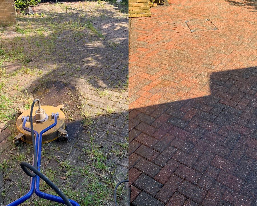 Maddins Jet Washing patio cleaning result
