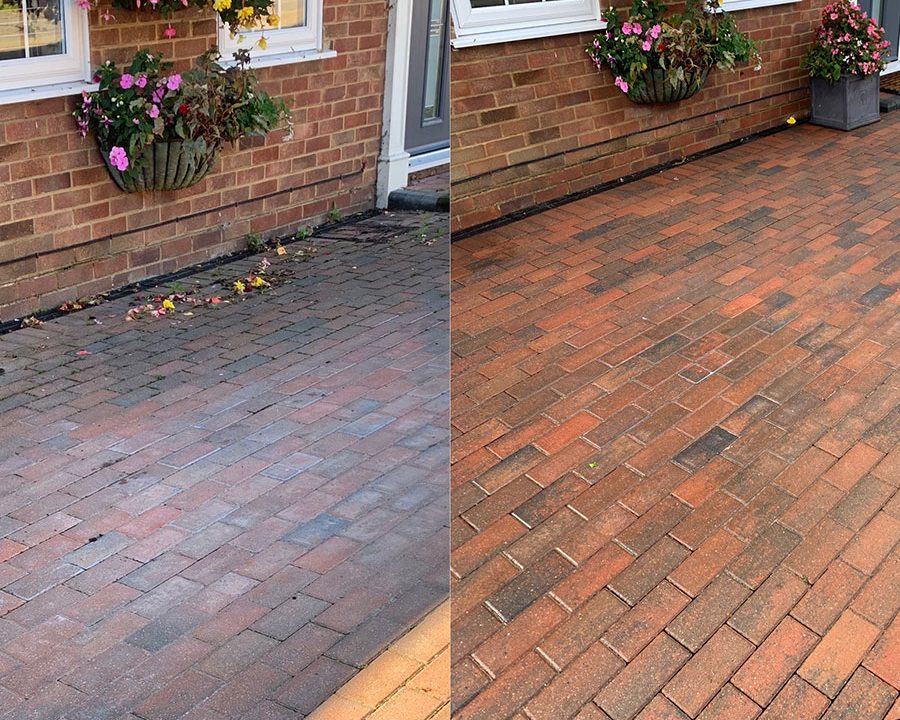 Maddins Jet Washing driveway cleaning result