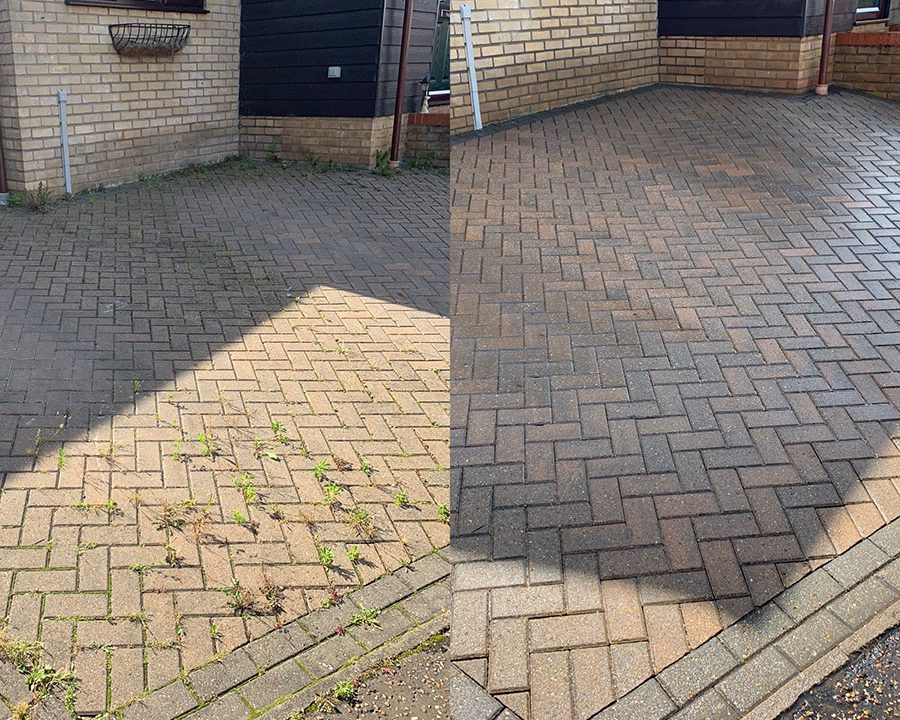 Maddins Jet Washing driveway cleaning result