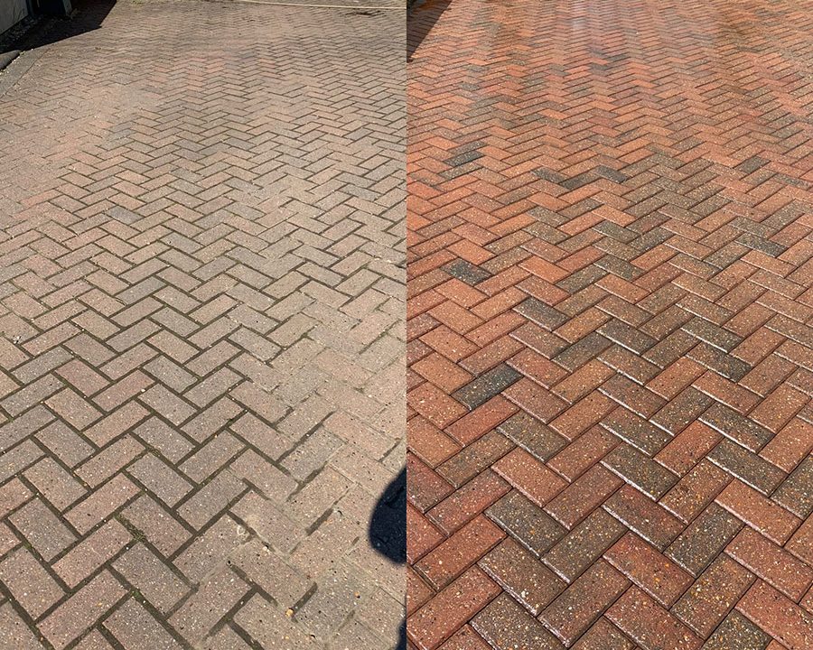Maddins Jet Washing driveway cleaning result